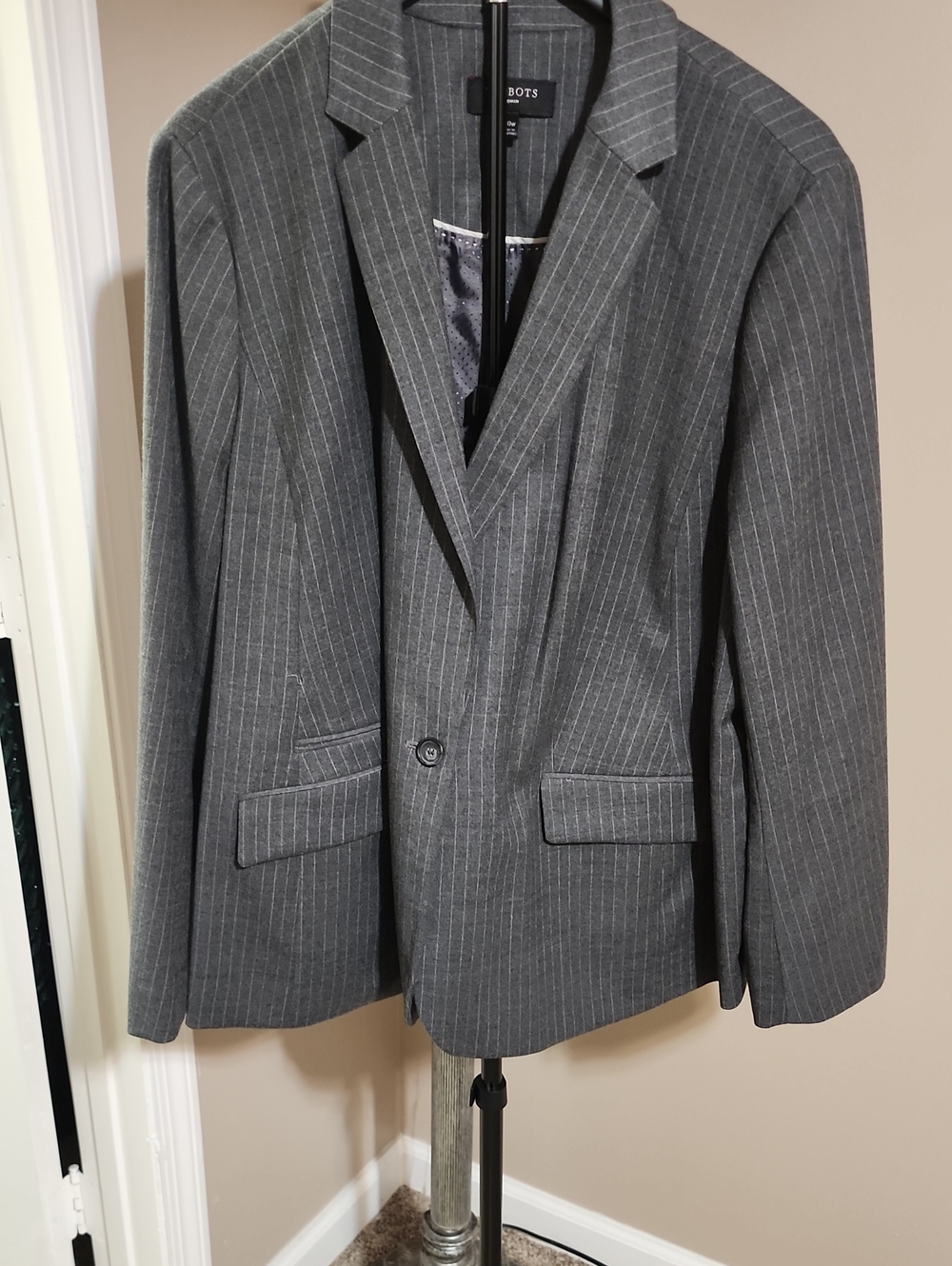 Talbots Gray Pinstripe Women's Blazer